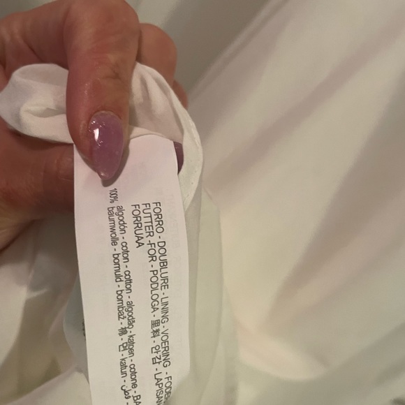 Zara 100 percent cotton, fully lined white maxi dress. Size S. NWT - Picture 6 of 8